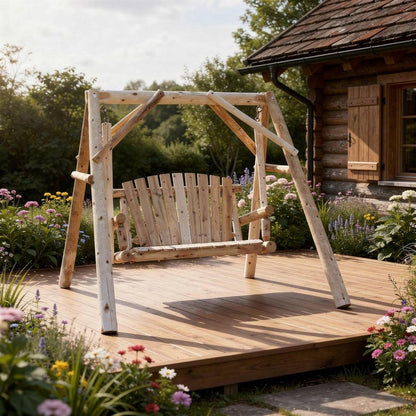 70" Natural Swing Chair HomeRoots