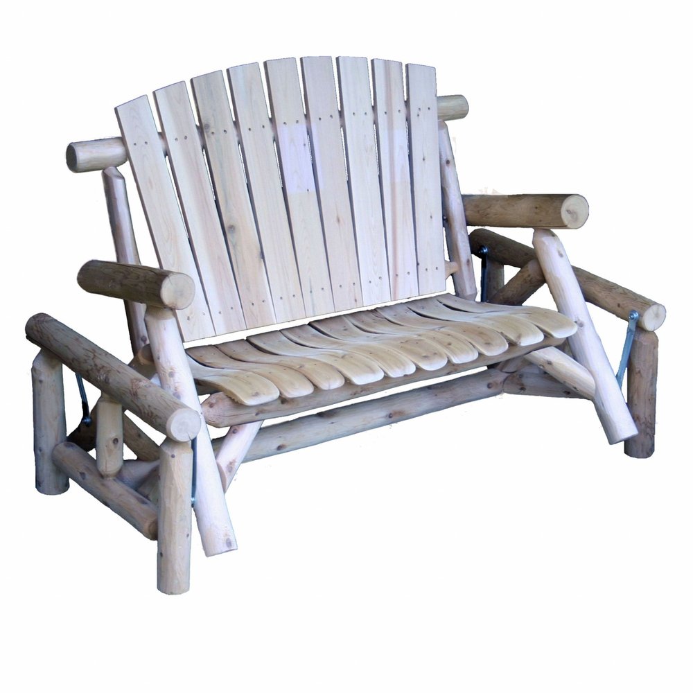 59" Natural Solid Wood Adirondack Chair HomeRoots