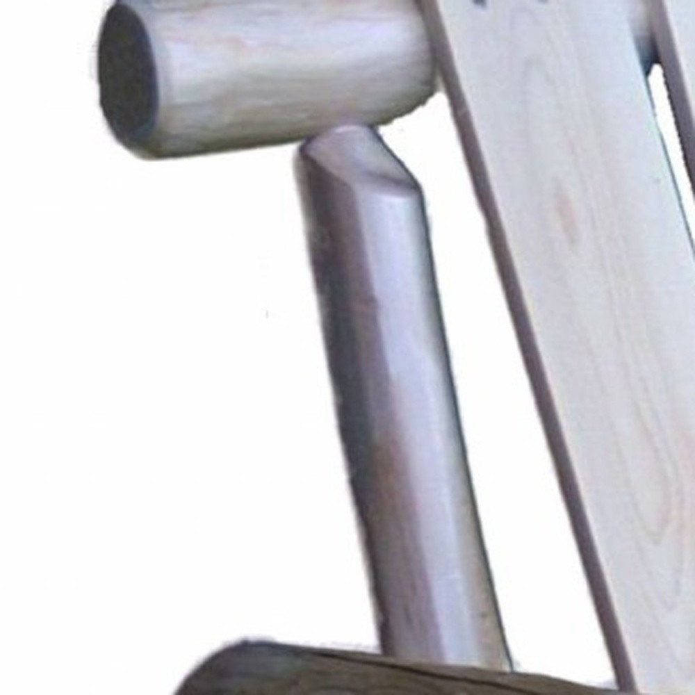 59" Natural Solid Wood Adirondack Chair HomeRoots
