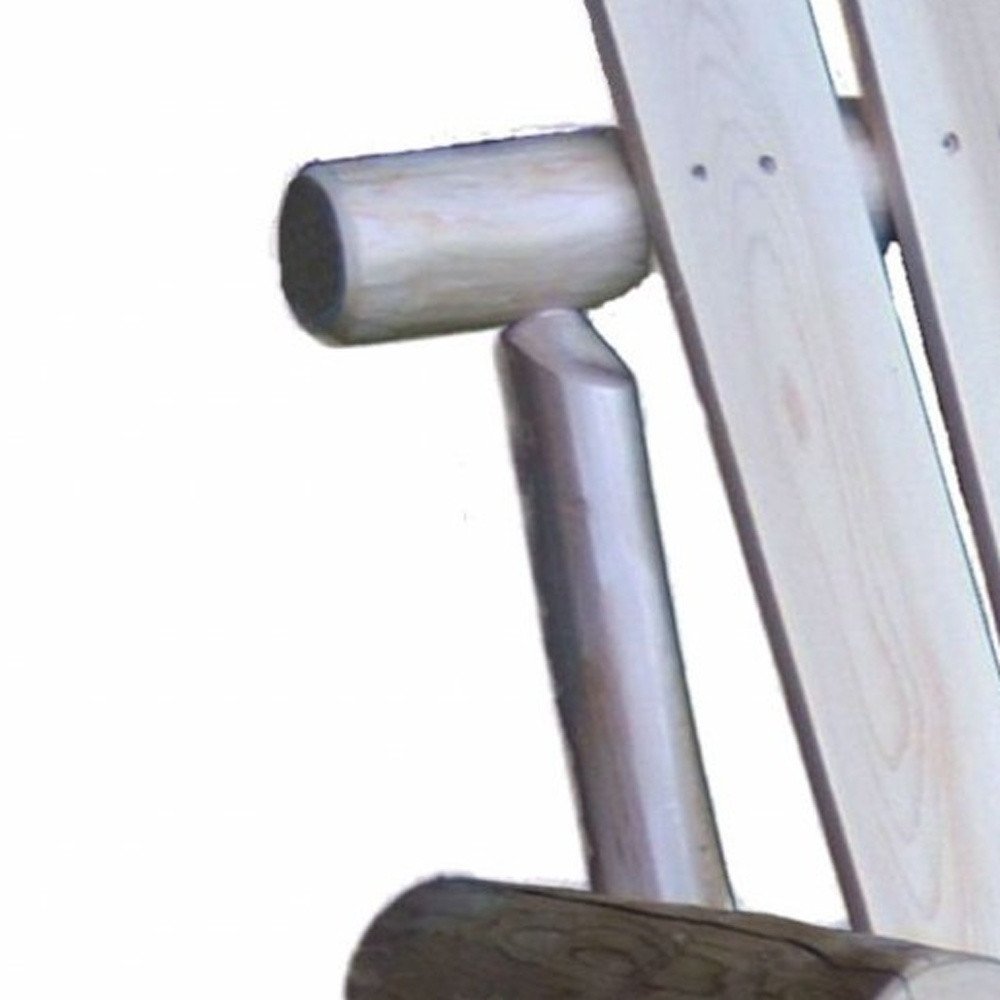 59" Natural Solid Wood Adirondack Chair HomeRoots