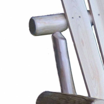 59" Natural Solid Wood Adirondack Chair HomeRoots