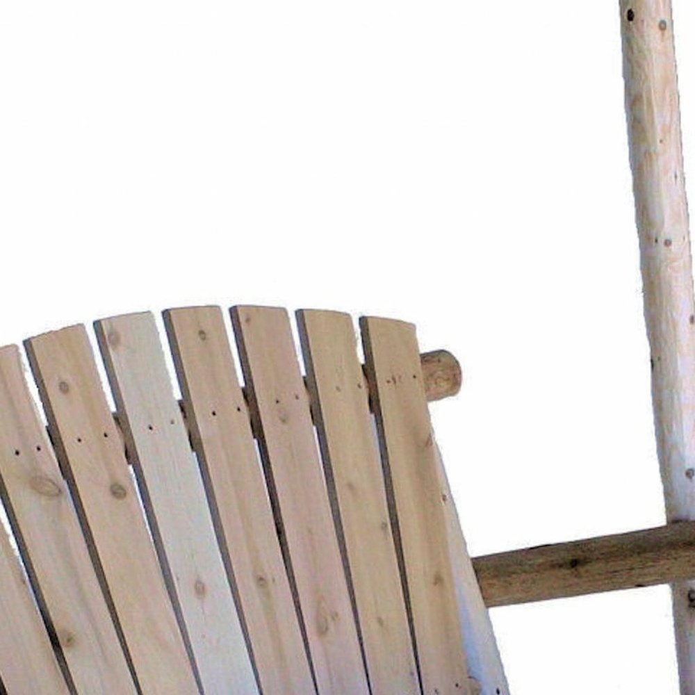 48" X 24" X 48"  Natural Wood Porch Swing HomeRoots