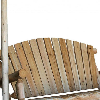 71" X 24" X 47"  Natural Wood Porch Swing HomeRoots