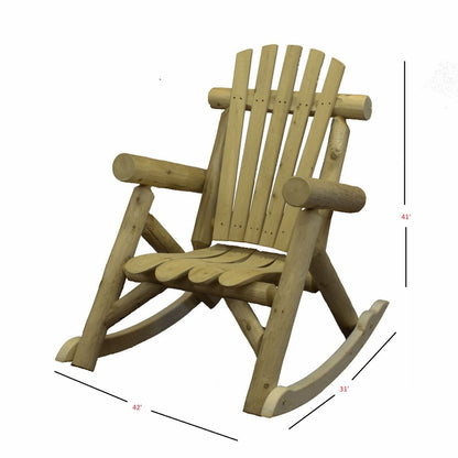 31" X 42" X 41"  Natural Wood Rocking Chair HomeRoots