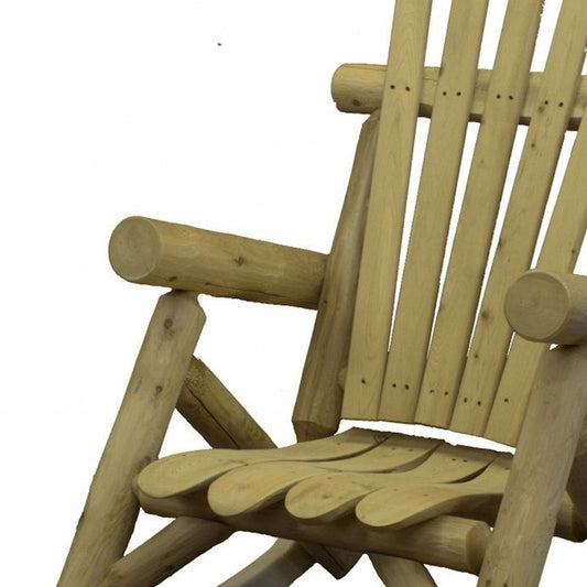 31" X 42" X 41"  Natural Wood Rocking Chair