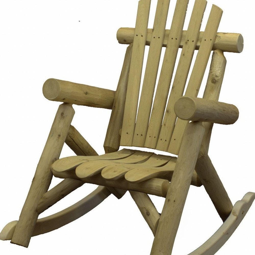 31" X 42" X 41"  Natural Wood Rocking Chair — view 3