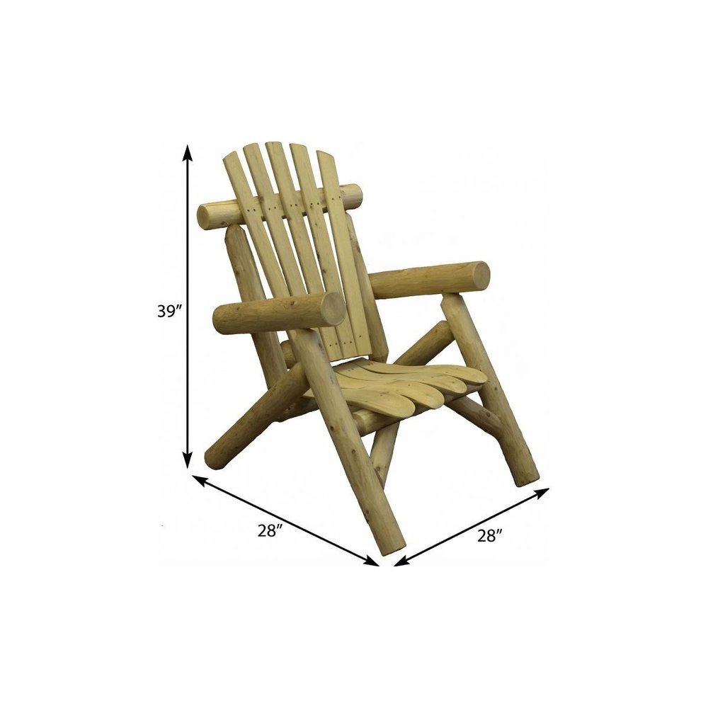 28" X 30" X 39"  Natural Wood Lounge Chair HomeRoots