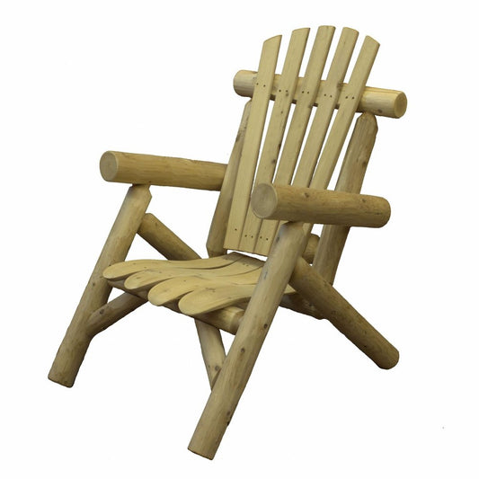 28" X 30" X 39"  Natural Wood Lounge Chair