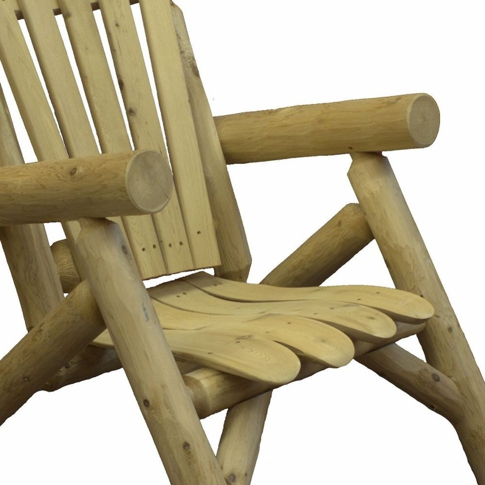 28" X 30" X 39"  Natural Wood Lounge Chair — view 4