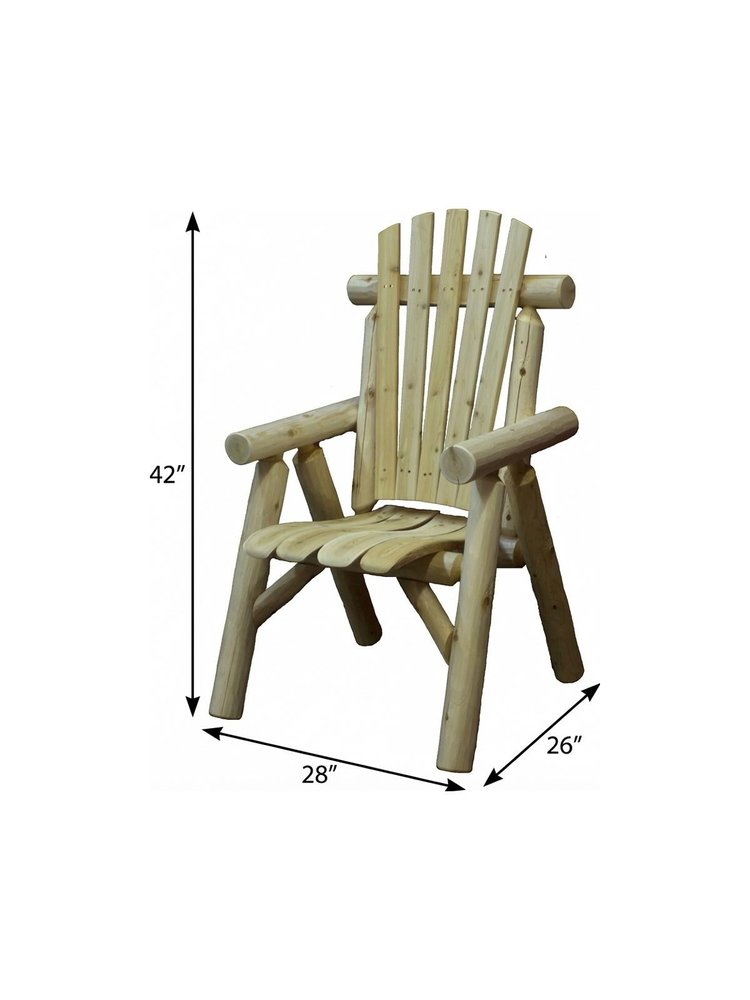 28" X 26" X 42" Natural Wood Dining Chair HomeRoots