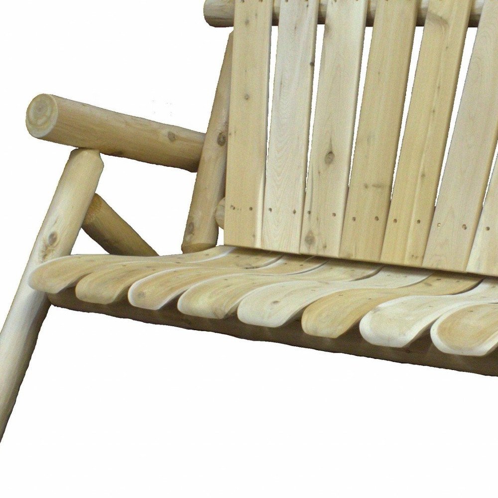 50" X 30" X 39"  Natural Wood Loveseat HomeRoots
