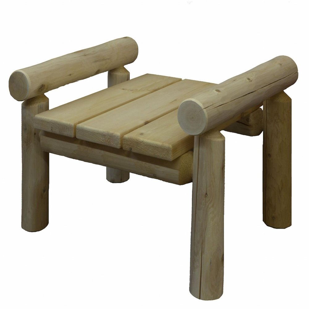 28" X 20" X 18"  Natural Wood Ottoman HomeRoots