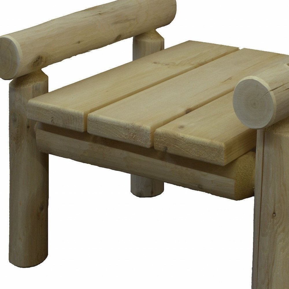 28" X 20" X 18"  Natural Wood Ottoman HomeRoots