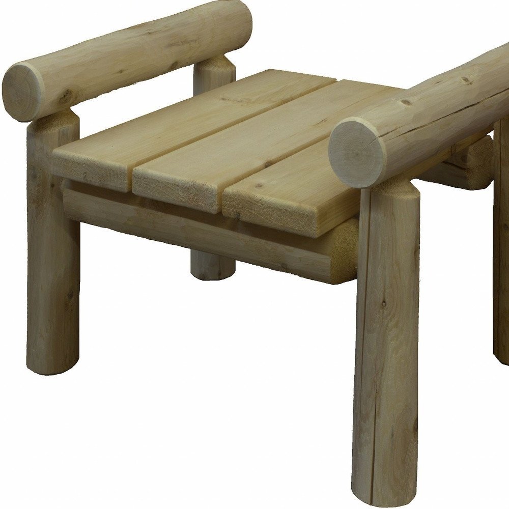 28" X 20" X 18"  Natural Wood Ottoman HomeRoots