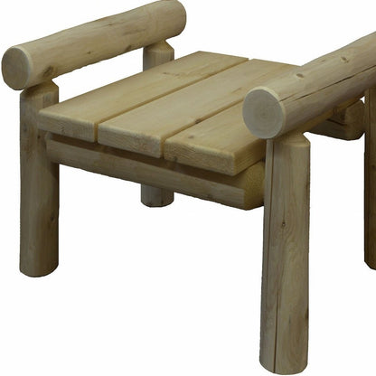 28" X 20" X 18"  Natural Wood Ottoman HomeRoots