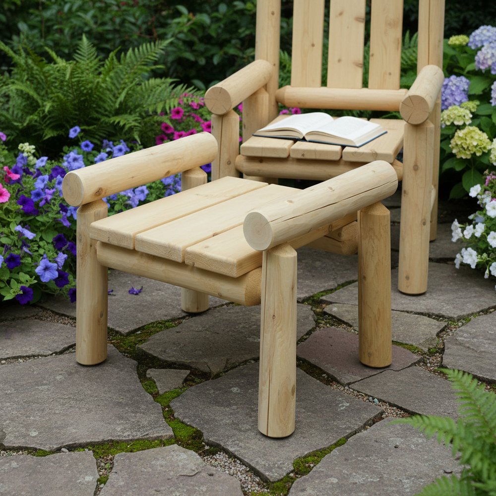28" X 20" X 18"  Natural Wood Ottoman HomeRoots