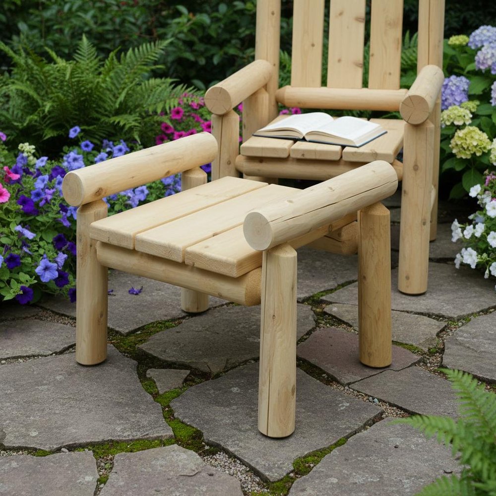 28" X 20" X 18"  Natural Wood Ottoman HomeRoots