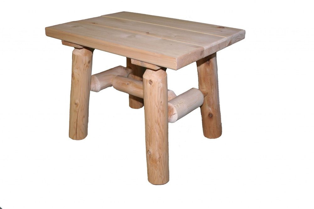 Rustic And Natural Wood End Or Side Table HomeRoots