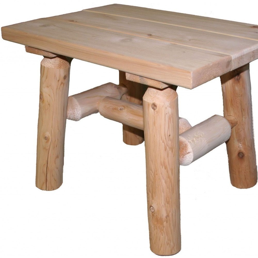 Rustic And Natural Wood End Or Side Table HomeRoots