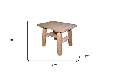 Rustic And Natural Wood End Or Side Table HomeRoots