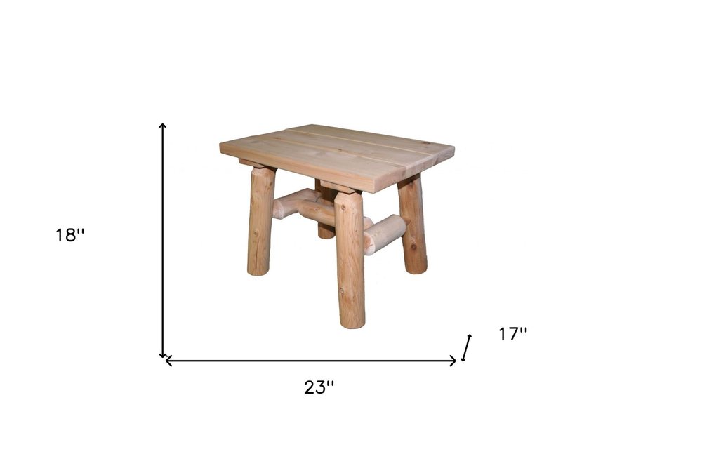 Rustic And Natural Wood End Or Side Table HomeRoots