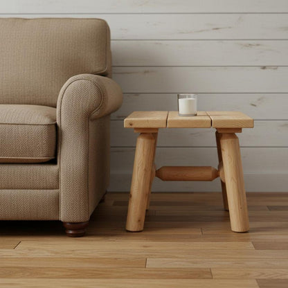 Rustic And Natural Wood End Or Side Table HomeRoots