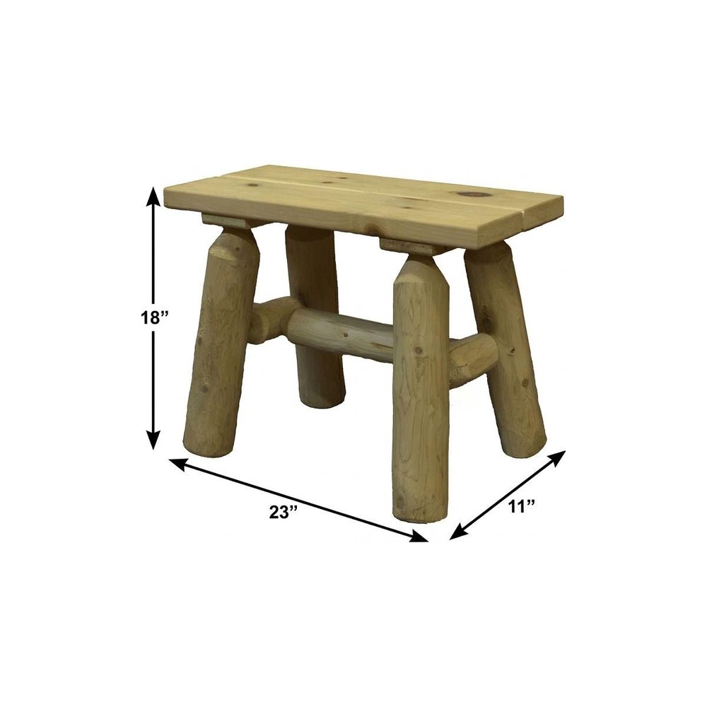 23" X 11" X 18"  Natural Wood End Bench Pair HomeRoots