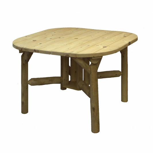 47" Natural Square Solid Wood Outdoor Dining Table HomeRoots