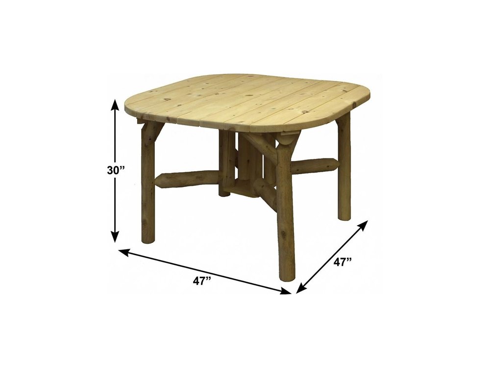 47" Natural Square Solid Wood Outdoor Dining Table HomeRoots