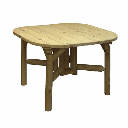 47" Natural Square Solid Wood Outdoor Dining Table HomeRoots