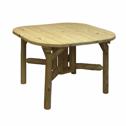 47" Natural Square Solid Wood Outdoor Dining Table HomeRoots