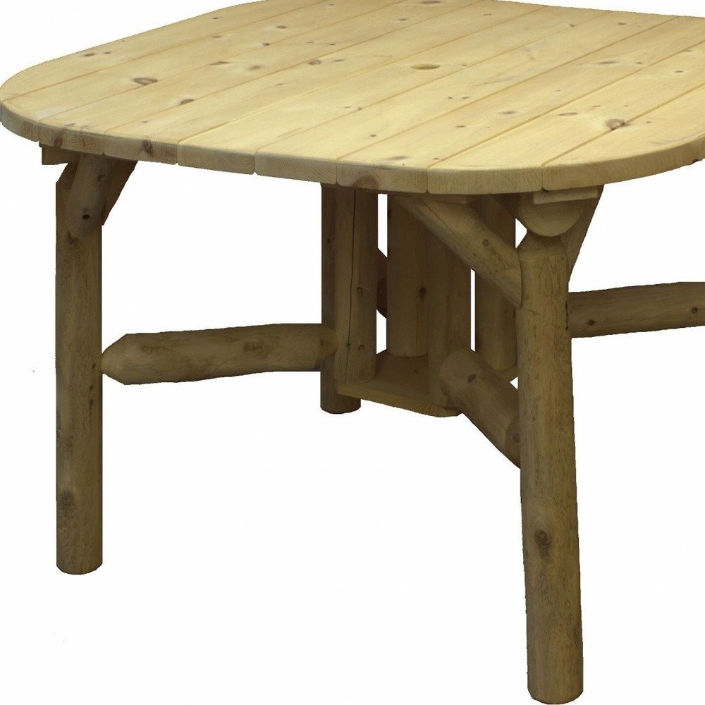 47" Natural Square Solid Wood Outdoor Dining Table HomeRoots