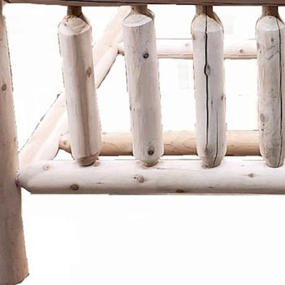 Natural Unfinished Post Cedar Log Twin Bed HomeRoots
