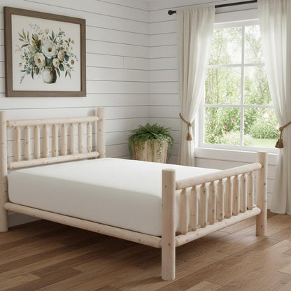 Natural Unfinished Post Cedar Log Twin Bed HomeRoots