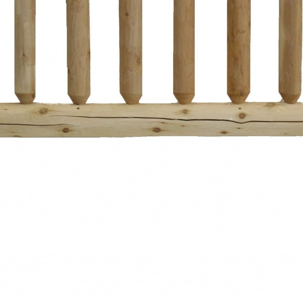 Natural Cedar Log Twin Headboard HomeRoots