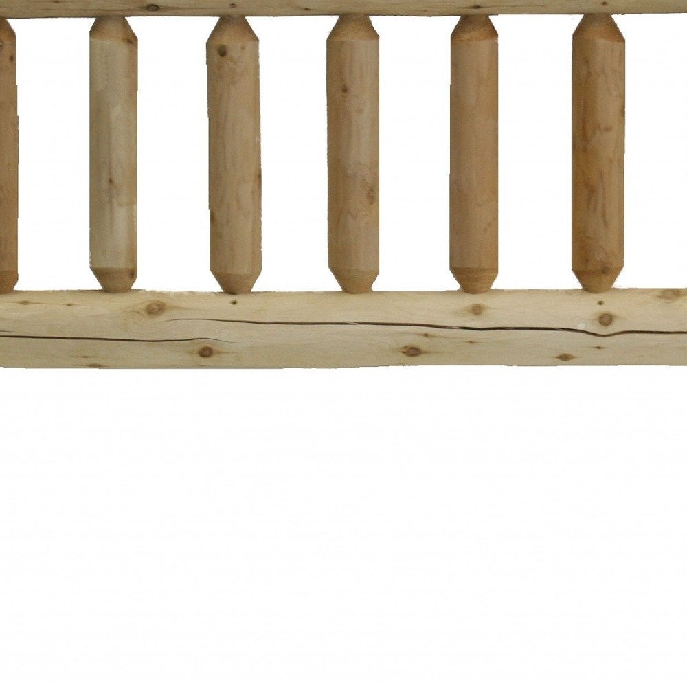 Natural Clear Finish Cedar Log Twin Headboard HomeRoots