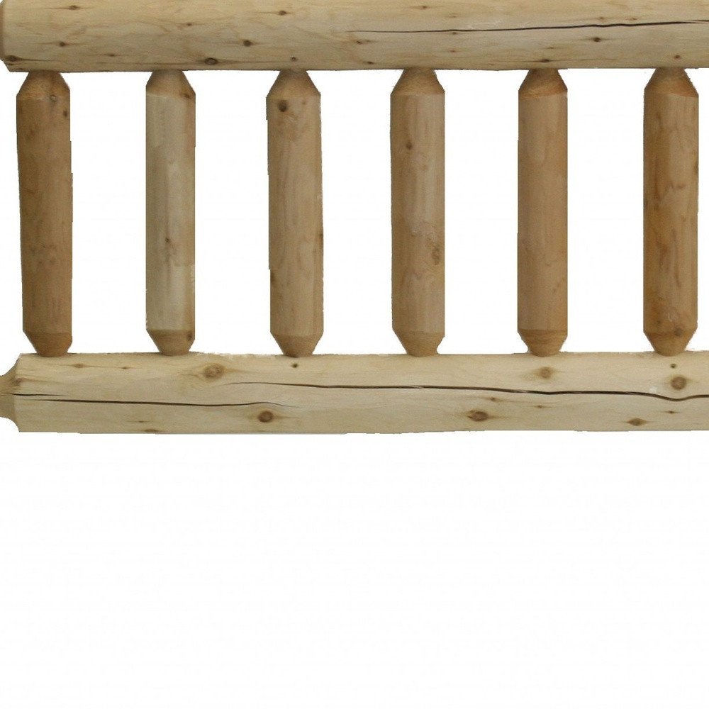 Natural Light Honey Finish Cedar Log Twin Headboard HomeRoots
