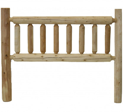 Natural Light Honey Finish Cedar Log Twin Headboard HomeRoots