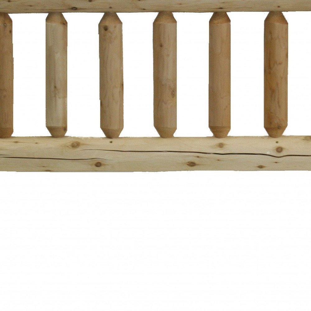 Natural Vintage Brown Finish Cedar Log Twin Headboard HomeRoots
