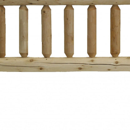 Natural Vintage Brown Finish Cedar Log Twin Headboard HomeRoots