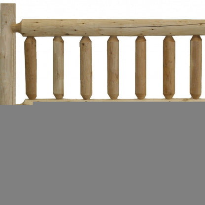 Natural Vintage Brown Finish Cedar Log Twin Headboard HomeRoots