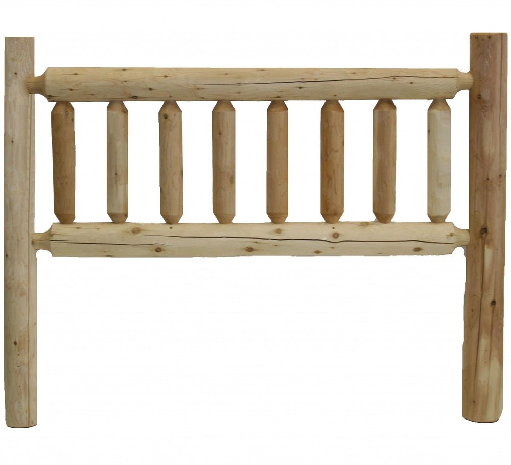 Natural Cedar Log Double Headboard HomeRoots