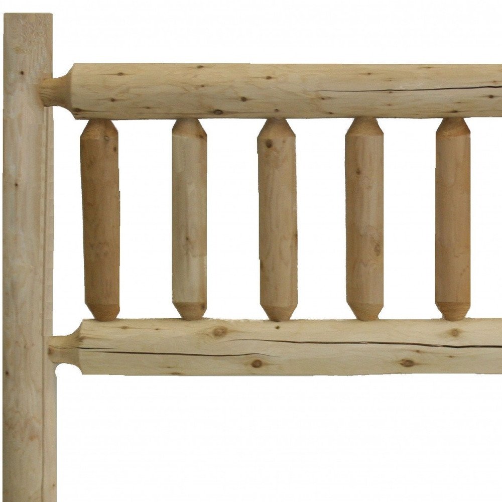 Natural Cedar Log Double Headboard HomeRoots