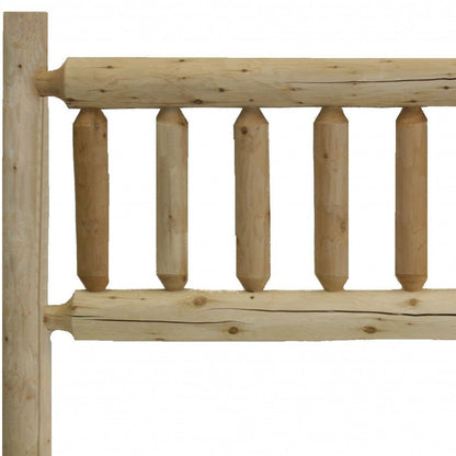 Natural Cedar Log Double Headboard HomeRoots