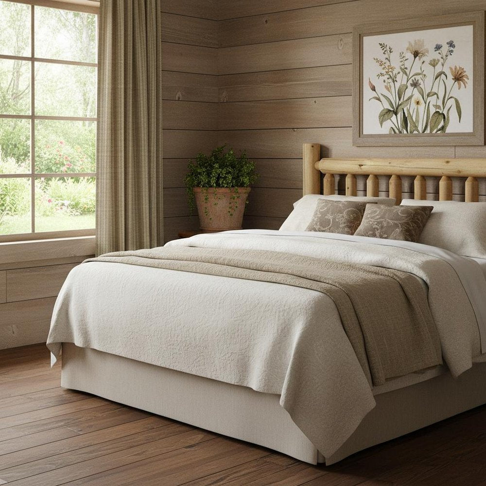 Natural Cedar Log Double Headboard HomeRoots