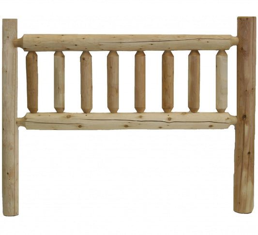 Natural Clear Finish Cedar Log Double Headboard HomeRoots
