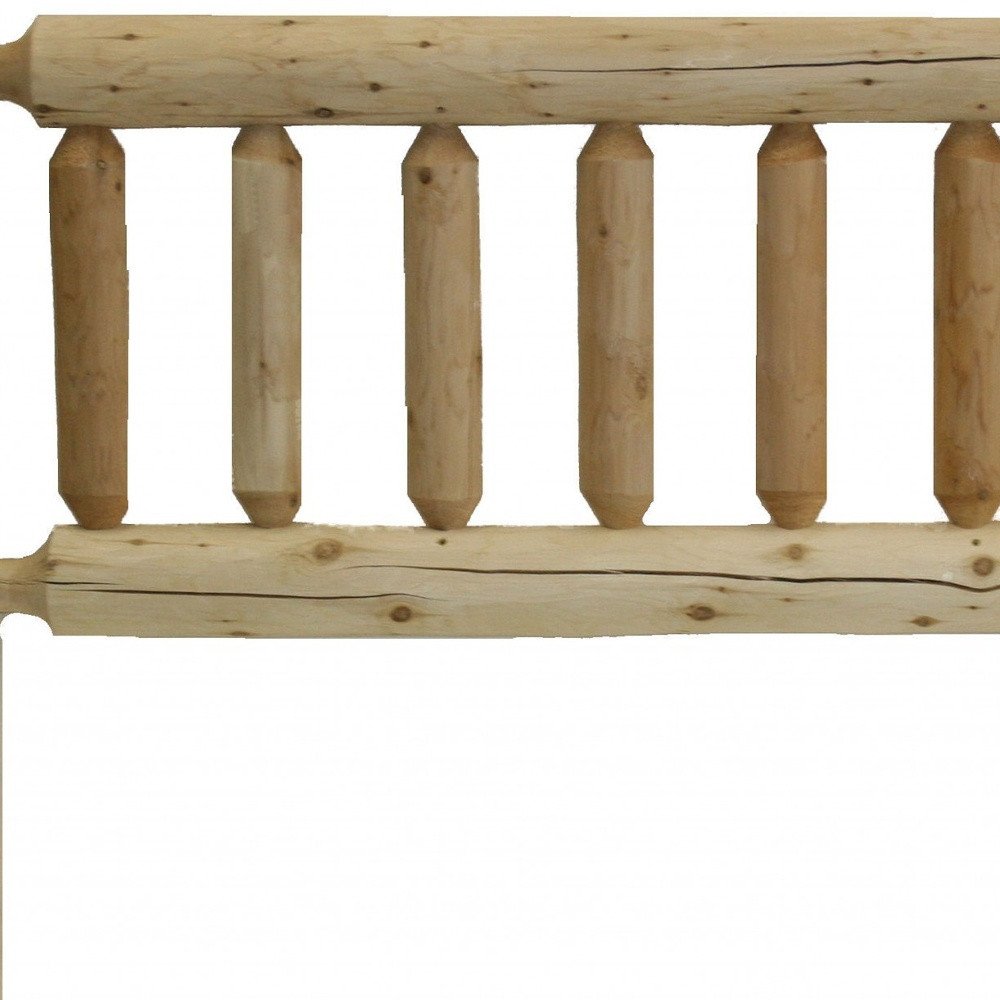 Natural Clear Finish Cedar Log Double Headboard HomeRoots