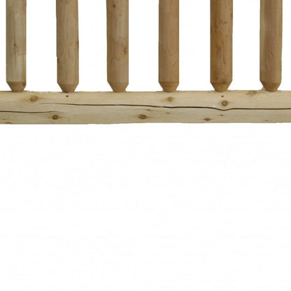 Natural Vintage Brown Finish Cedar Log Queen Headboard HomeRoots
