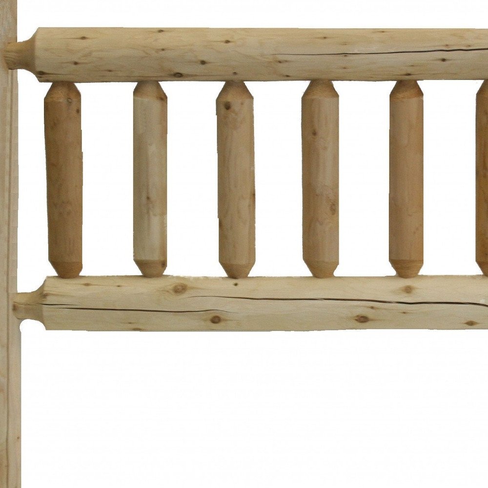Natural Cedar Log King Headboard HomeRoots