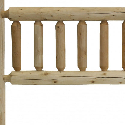 Natural Cedar Log King Headboard HomeRoots